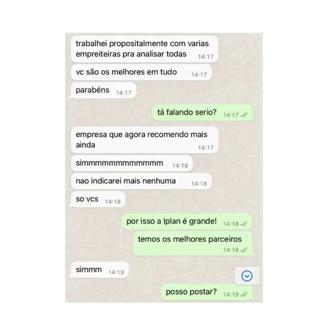 Depoimento de cliente Zentra (WhatsApp)