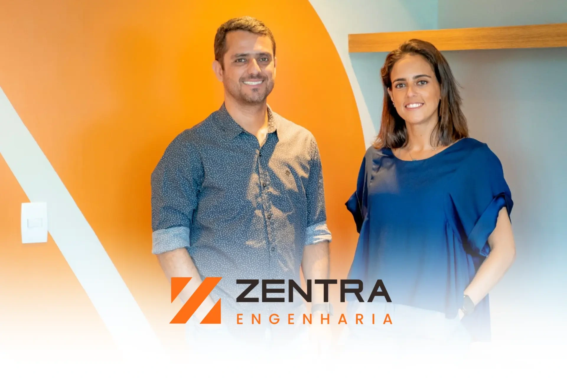 Jonio e Rebecca, sócios da Zentra Engenharia